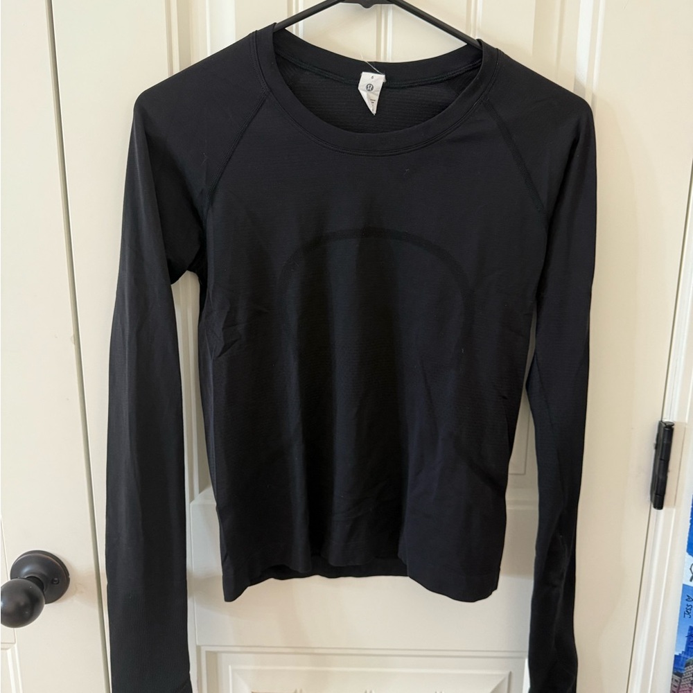 Lululemon Swiftly Tech Long Sleeve Waist Length (black)